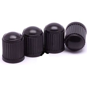 VCTparts® Universele Ventieldoppen Zwart – Set van 4 Stuks Antilek en Luchtdicht met Roestbescherming