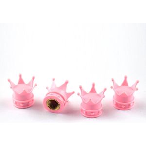VCTparts® Kroon Ventieldopjes - Metaal Roze (set)