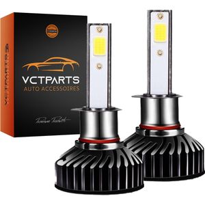 VCTparts H1 LED Dimlicht Koplampen 8000K – Wit/IJsblauw Licht met Ventilator en Canbus Decoder (Set van 2)