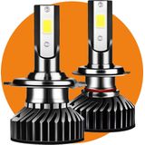VCTparts H7 LED Dimlicht Koplampen 6500K – Helder Wit Licht met Ventilator en Canbus Decoder (Set van 2)