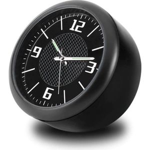 VCTparts Chique Auto Klokje Opplakbaar en Clip - Dashboard Clock Tijd Zwart