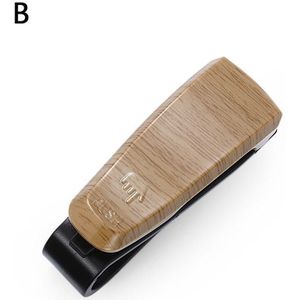 VCTparts® Brillenhouder voor auto zonneklep – Oak Wood – Zonnebril houder met clip