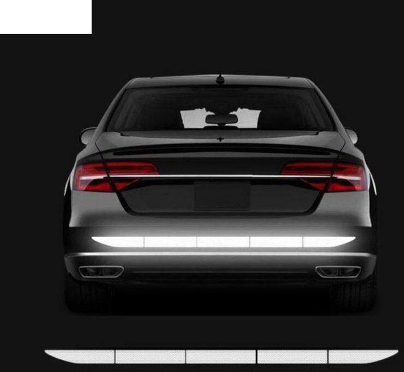 VCTparts Reflector Sticker / Reflecterende Tape Kofferbak Bumper - Wit (set)
