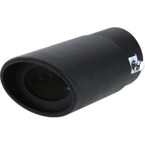 VCTparts Enkel Uitlaat Kopstuk / Eindstuk RVS Zwart 62mm [Uitlaat Sierstuk - Uitlaat Tuning