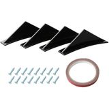 VCTparts - Diffuser Haaienvin Achterbumper Spoiler - Zwart - Set