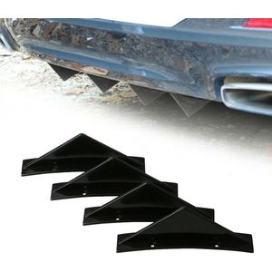 VCTparts Diffuser Haaienvin Achterbumper spoiler - Boog Zwart (set)