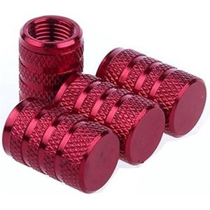 VCTparts - Universele Ventieldoppen - Rood - Set van 4 Stuks - Aluminium