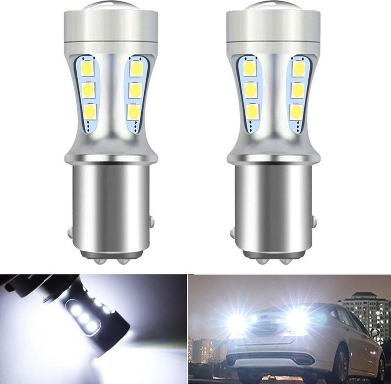 VCTparts - BA15s - LED Achterlicht - Wit - Set van 2