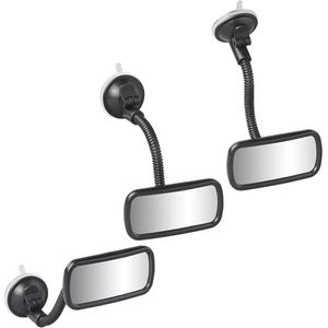 VCTparts - Universele Achteruitkijkspiegel - Binnenspiegel - 115x55mm - Lange Flexarm met Zuignap