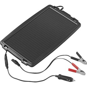 VCTparts Solar Zonnepaneel Druppellader 12V 2,4W Zuignap, Sigarettenaansteker & Accuklem