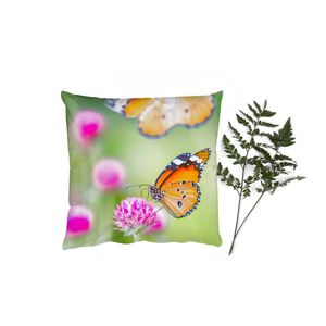 Sierkussens - Kussentjes Woonkamer - 50x50 cm - Insecten - Vlinders - Bloemen