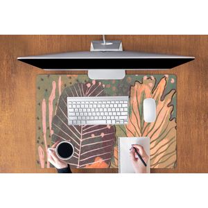 Muismat XXL - Bureau onderlegger - Bureau mat - Vintage - Herfst - Kunst - Bos - Natuur - 90x60 cm - XXL muismat