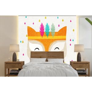 Dieren - Kleuren - Vos - Portret - Behangpapier