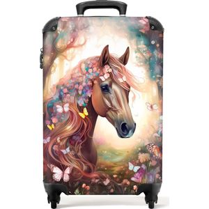 NoBoringSuitcases.com® - Koffer paard - Kinderkoffer meisje - 55x35x25
