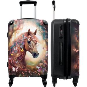 NoBoringSuitcases.com® - Kinderkoffer paard - Koffer meisje - 20 kg bagage