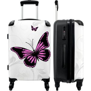 NoBoringSuitcases.com - Roze koffer dames - Grote reiskoffer met 4 wielen - Trolley middelmaat op wieltjes 60 liter - Rolkoffer groot vrouwen - Ruimbagage valies 20kg - Valiezen voor volwassenen - Suitcase large - Bagage medium - Origineel cadeau