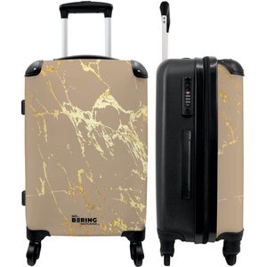 NoBoringSuitcases.com - Grote marmer koffer dames - Reiskoffer met 4 wielen - Trolley op wieltjes 60 liter - Rolkoffer groot vrouwen - Ruimbagage valies 20kg - Valiezen voor volwassenen - Hardcase middelmaat - Suitcase large - Bagagetrolley tsa slot