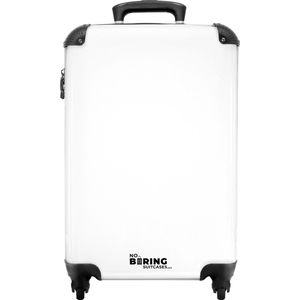 NoBoringSuitcases.com® - Witte koffer - Handbagage wit - 55x35x25