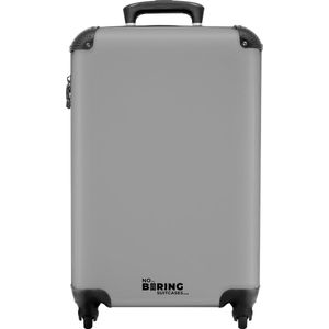 NoBoringSuitcases.com® - Handbagage koffer grijs - Trolley - 55x35x25