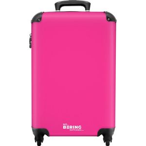 NoBoringSuitcases.com® - Roze handbagage koffer - Koffers - 55x35x25