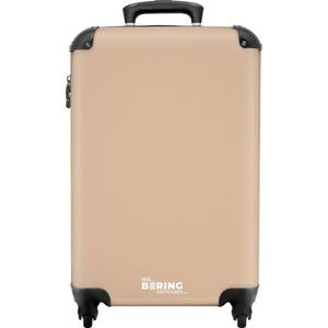 NoBoringSuitcases.com® - Beige handbagage koffer - Trolley - 55x35x25