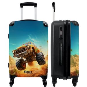 NoBoringSuitcases.com® - Koffer kinderen jongens - Kinderkoffer monstertruck - 20 kg bagage