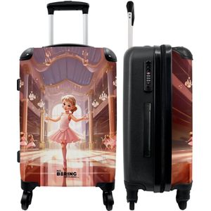 NoBoringSuitcases.com® - Kinderkoffer meisje prinses - Trolley koffer kind - 20 kg bagage