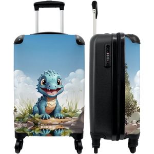 NoBoringSuitcases.com® - Kinder koffer jongen - Reiskoffer kinderen jongens draak - 55x35x25