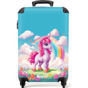 NoBoringSuitcases.com® - Kinderkoffer unicorn - Meisjes koffer - 55x35x25