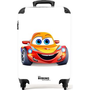 NoBoringSuitcases.com® - Oranje koffer auto - Reiskoffer - 55x35x25