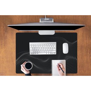 Muismat 90x60 cm - Bureaumat zwart - Computer en desktop accessoires - Kantoor artikelen - Muis en bureau mat onderlegger - Zwarte bureaulegger xl - Mousepad xxl - Kantoorartikelen decoratie - Muismatten office desk - Thuis werkplek