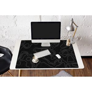 Muismat 120x80 cm - Bureaumat kantoor zwart - Computer en desktop accessoires - Muis en bureau mat onderlegger - Zwarte bureaulegger xl - Mousepad xxl - Kantoorartikelen decoratie - Muismatten office desk anti slip - Kantoormeubelen