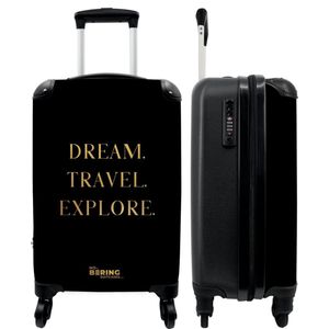 NoBoringSuitcases.com - Koffer travel suitcase - Past binnen 55x40x20 cm en 55x35x25 cm - Weekendtas voor dames en heren - Hardcase handbagage trolley - Valiezen met wieltjes volwassenen - Reiskoffer op wielen travelcase - Rolkoffer lichtgewicht