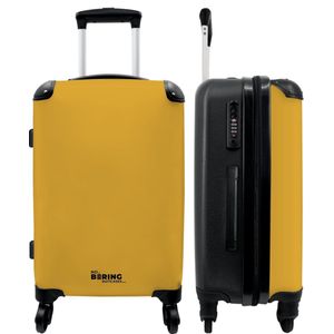 NoBoringSuitcases.com - Grote koffer - Geel - Effen - Reiskoffer met 4 wielen - Trolley op wieltjes - Rolkoffer groot - 60 liter - Ruimbagage valies 20kg - Valiezen voor volwassenen