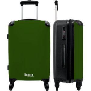 NoBoringSuitcases.com - Grote koffer - Groen - Effen - Reiskoffer met 4 wielen - Trolley op wieltjes - Rolkoffer groot - 60 liter - Ruimbagage valies 20kg - Valiezen voor volwassenen