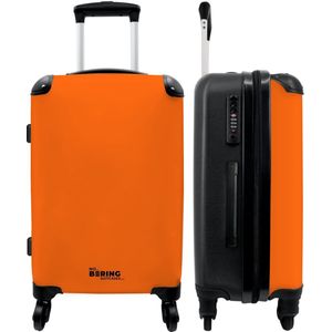 NoBoringSuitcases.com - Grote koffer - Oranje - Effen - Reiskoffer met 4 wielen - Trolley op wieltjes - Rolkoffer groot - 60 liter - Ruimbagage valies 20kg - Valiezen voor volwassenen