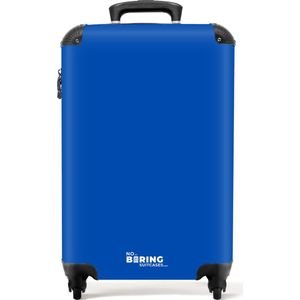 NoBoringSuitcases.com® - Blauwe handbagage koffer - Trolley - 55x35x25