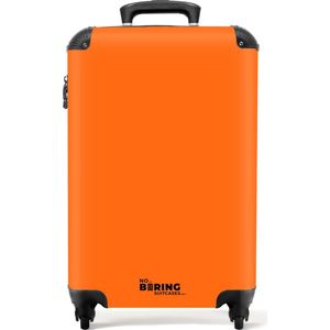 NoBoringSuitcases.com® - Oranje handbagage koffer - 55x35x25