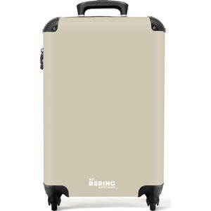 NoBoringSuitcases.com® - Handbagage koffer beige - 55x35x25