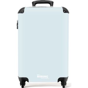 NoBoringSuitcases.com® - Licht blauwe handbagage koffer - 55x35x25