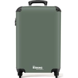 NoBoringSuitcases.com® - Handbagage koffer olijfgroen - 55x35x25