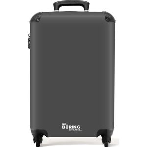 NoBoringSuitcases.com® - Grijze handbagage koffer - 55x35x25