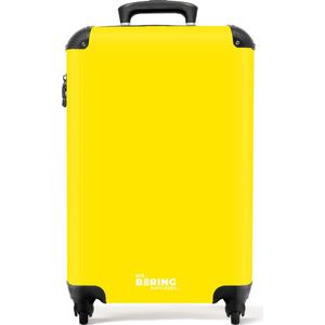 NoBoringSuitcases.com® - Gele handbagage koffer - Trolley geel - 55x35x25