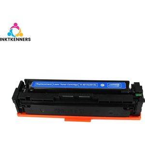 Laser Toner Cartridge (201X) Geschikt voor CF401X Cyan | Geschikt voor HP Color Laserjet Pro M252, M252DN, M252N, (MFP) M277, M277DW, M277N en M274N printer