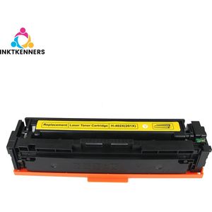 Laser Toner Cartridge (201X) Geschikt voor CF402X Geel | Geschikt voor HP Color Laserjet Pro M252, M252DN, M252N, (MFP) M277, M277DW, M277N en M274N (Zwart, Cyaan, Magenta & Geel) printer