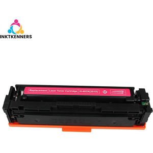 Laser Toner Cartridge (201X) Geschikt voor CF403X Magenta | Geschikt voor HP Color Laserjet Pro M252, M252DN, M252N, (MFP) M277, M277DW, M277N en M274N (Zwart, Cyaan, Magenta & Geel) printer