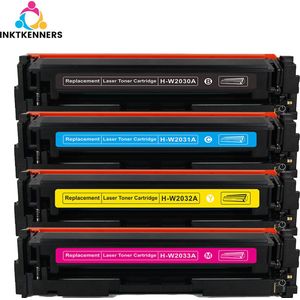 Multipack Laser Toner Cartridges Geschikt voor HP (415A) (met chip) W2030A, W2031A, W2032A en W2033A | Geschikt voor HP Color Laserjet Pro MFP M454DN, M454DW, M454NW, M454FW, M479DN, M479DW, M479FDN, M479FDW en M479FNW