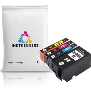 Inktcartridges Geschikt voor HP 920 / 920XL | Multipack van 4 inktcartridges - Geschikt voor HP Officejet 6000, 6500, 6500A, 7000, 7500A