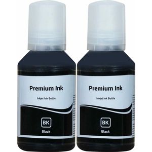 Inkt Geschikt voor Epson EcoTank 102 | Multipack van 2x Zwart Inktpatronen - Geschikt voor Epson EcoTank Printer ET-2700 - ET-2750 - ET-2751 - ET-2851 - ET-3700 - ET-3750, ET-3850 - ET-4750 - ET-4850 - ET-15000