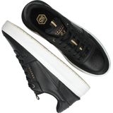 Cruyff Endorsed Tennis Sneakers Leren Sneaker Heren Zwart